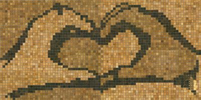 Деревянная мозаика PixelArt Руки