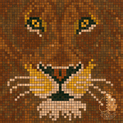 Деревянная мозаика PixelArt Лева